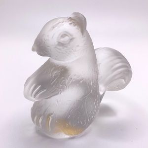 Small Frosted Squirrel Figurine by Kristaluxus